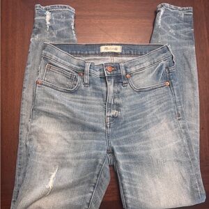 Madewell Distressed Blue Jeans